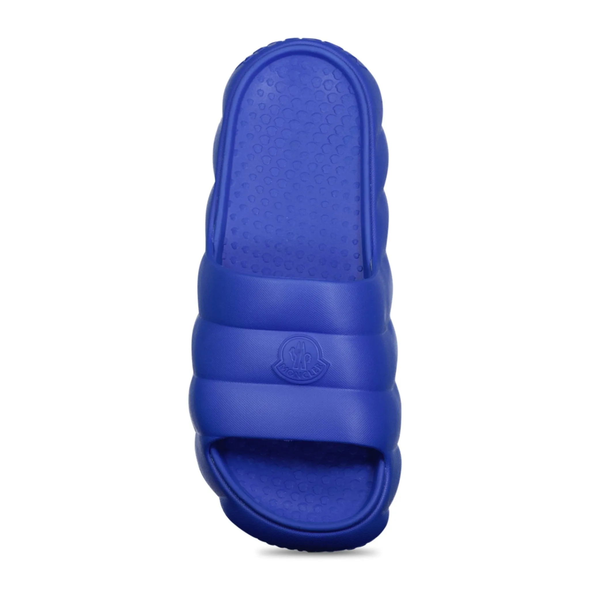 MONCLER LILO RUBBER SLIDERS BLUE