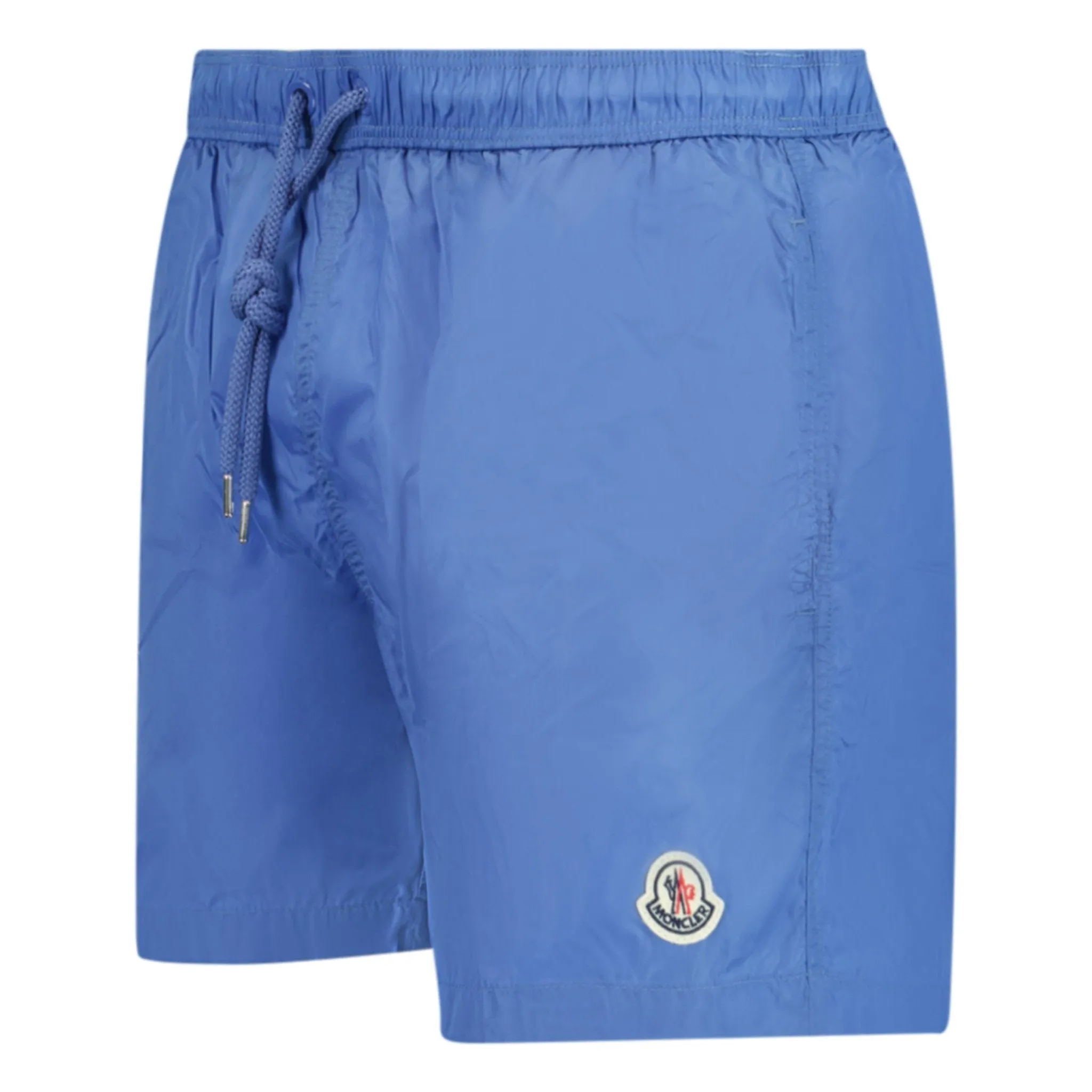 MONCLER LOGO SWIM SHORTS BLUE