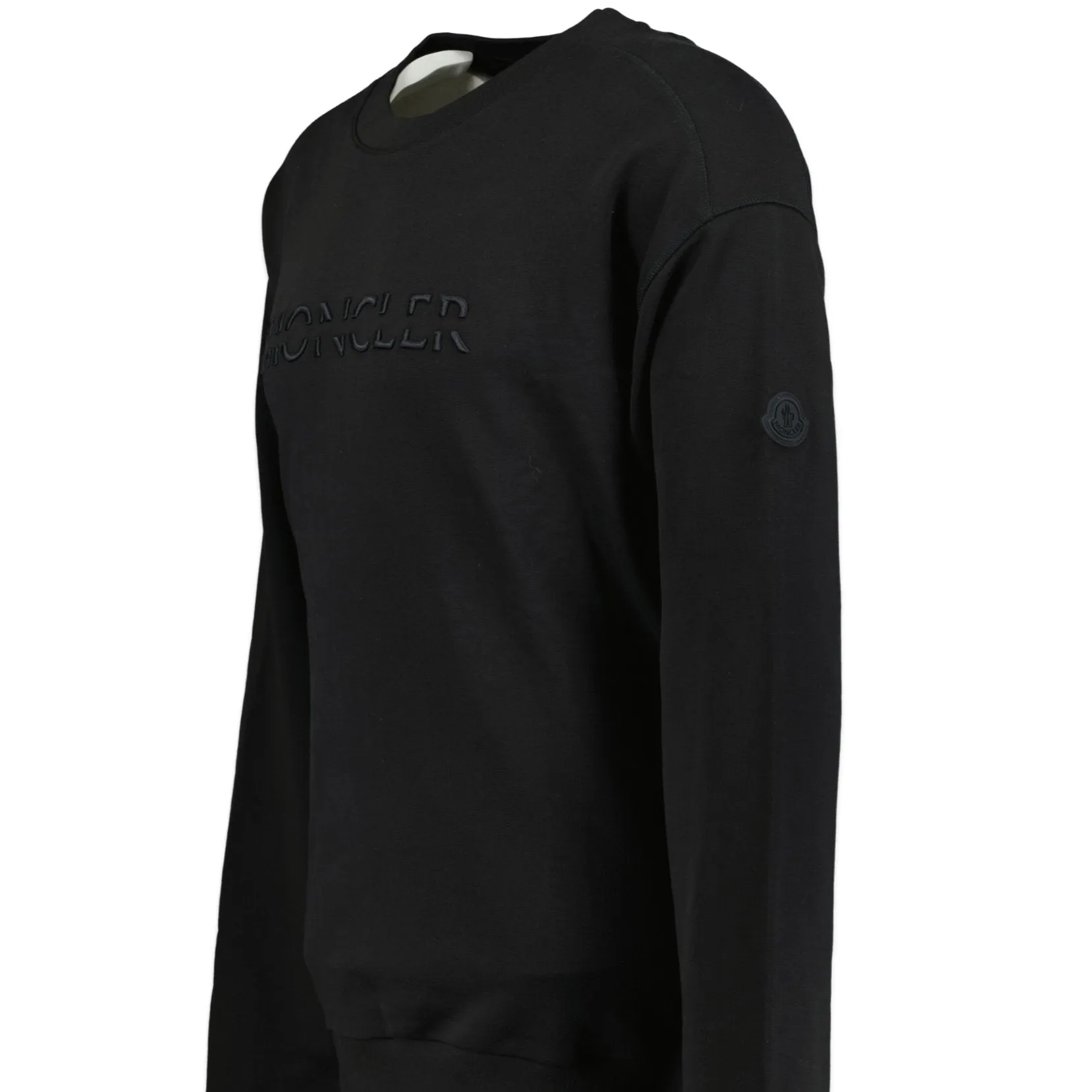 MONCLER SPLIT LOGO SWEATSHIRT BLACK