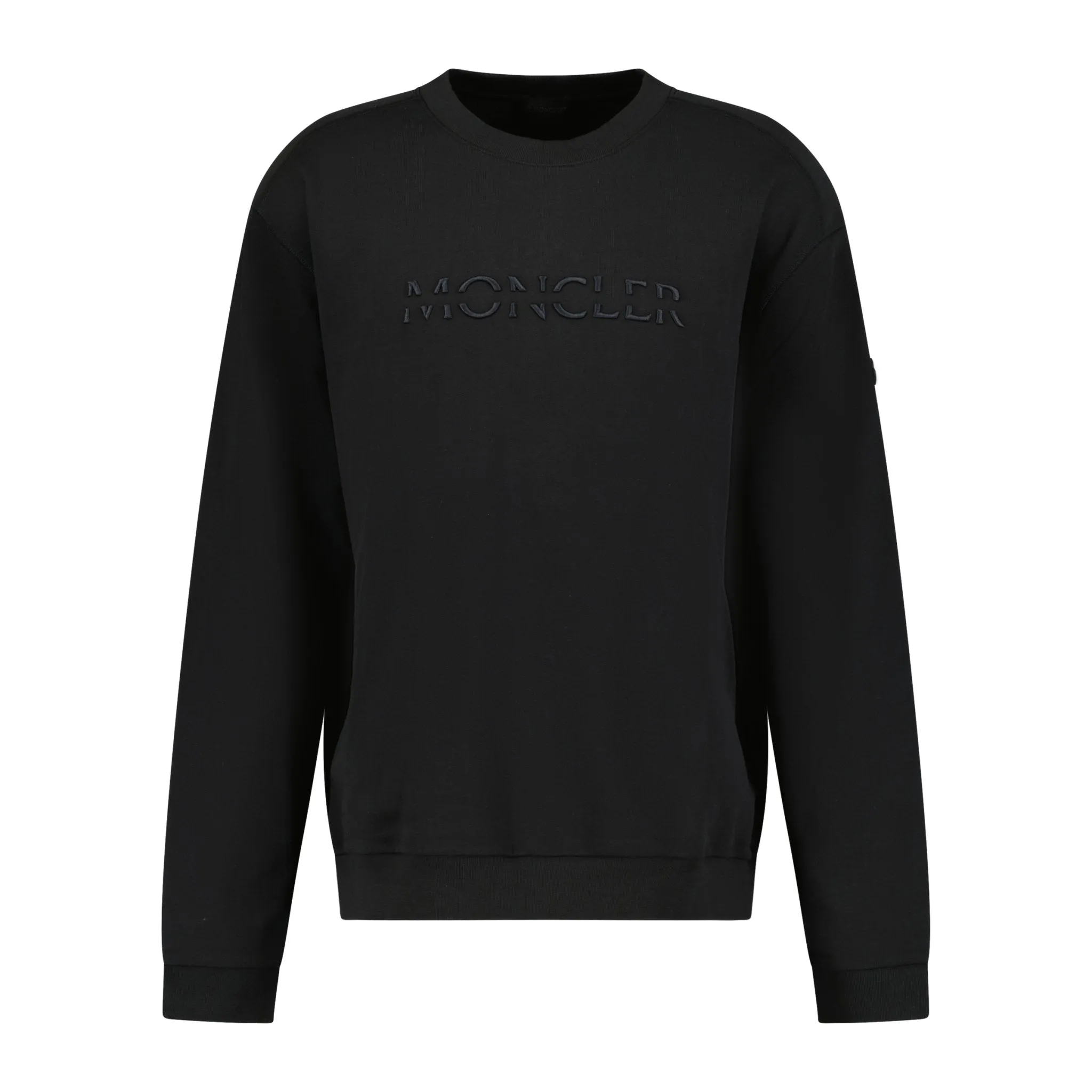 MONCLER SPLIT LOGO SWEATSHIRT BLACK