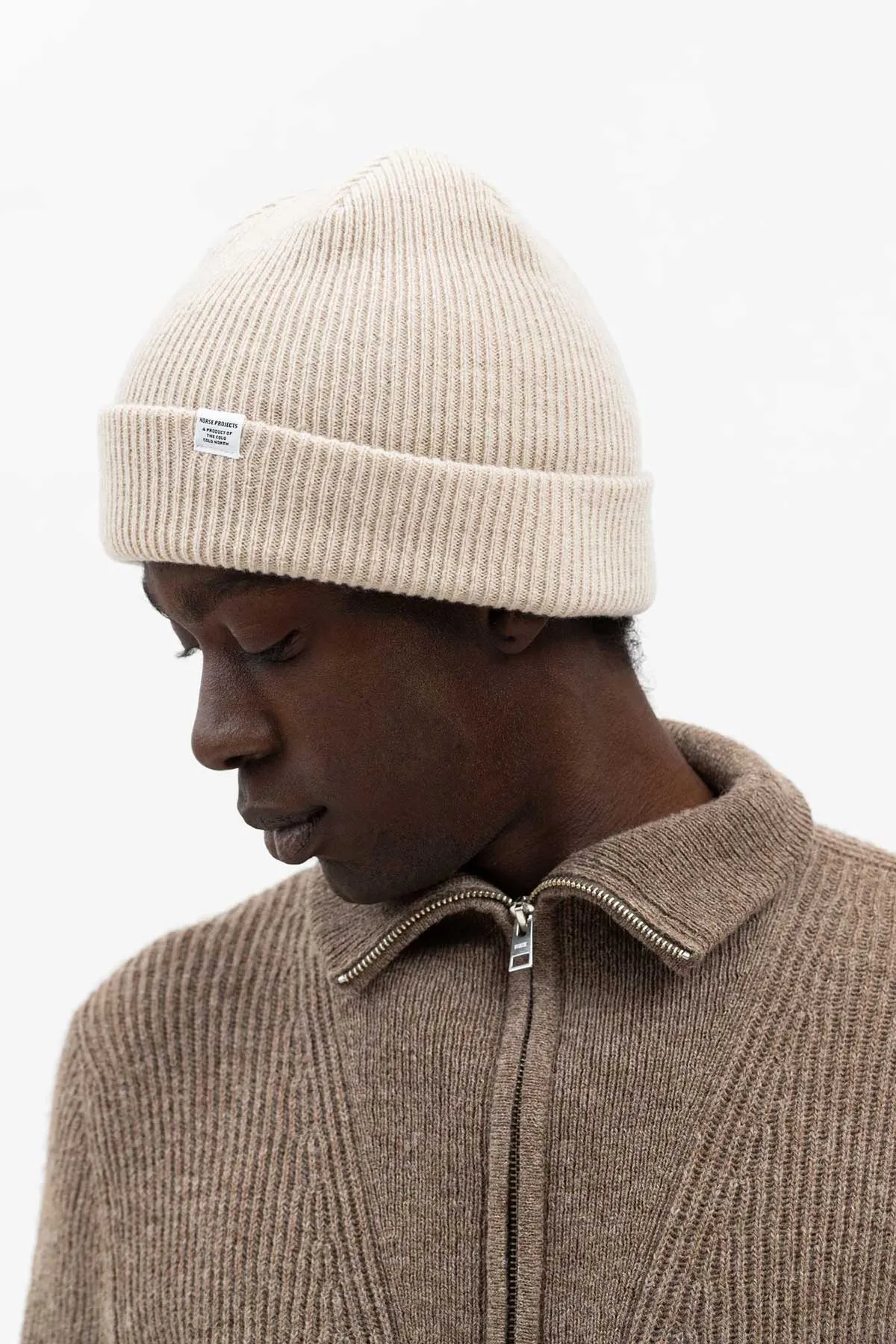 Norse Projects Norse Beanie in Oatmeal