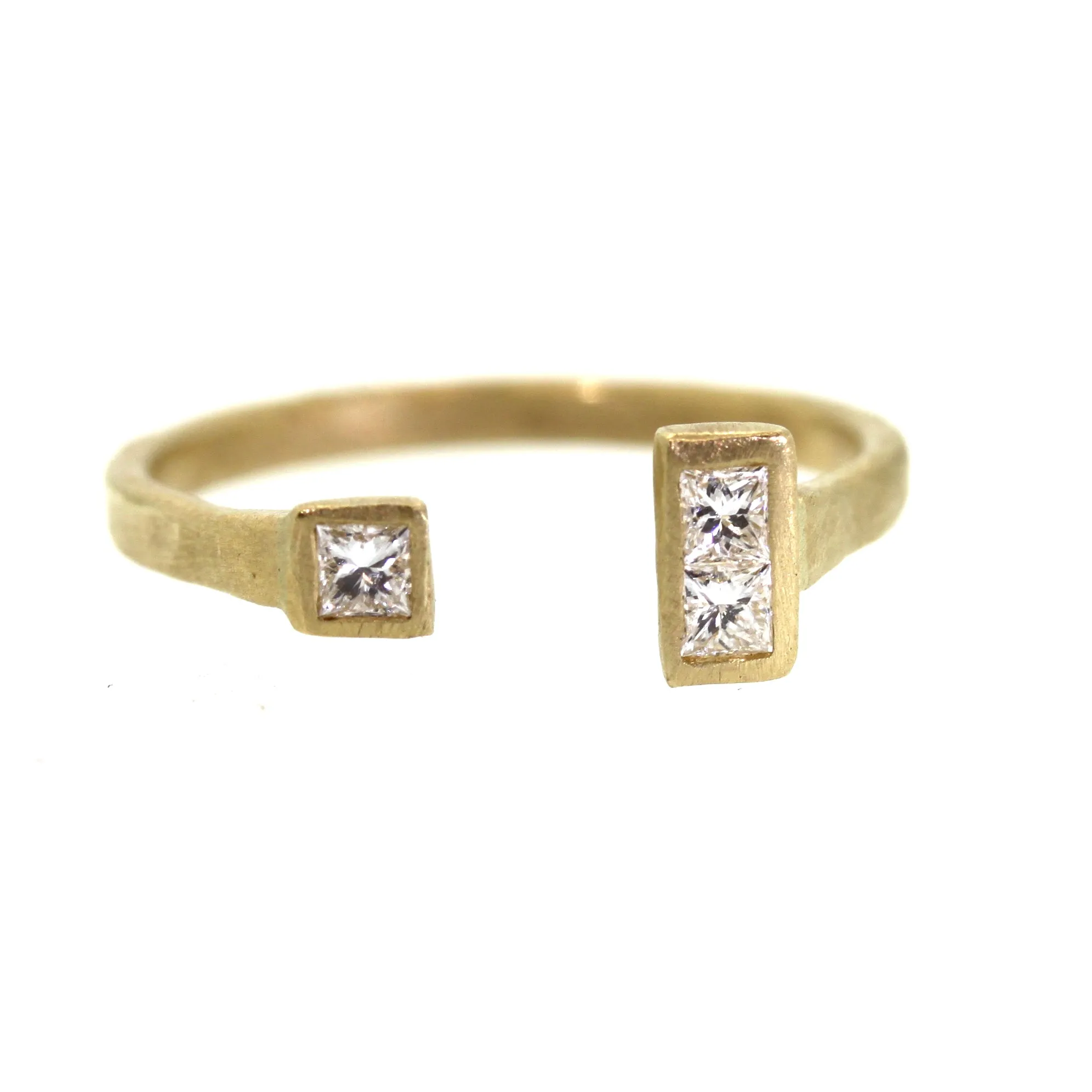 Open Princess Cut Diamond Ring