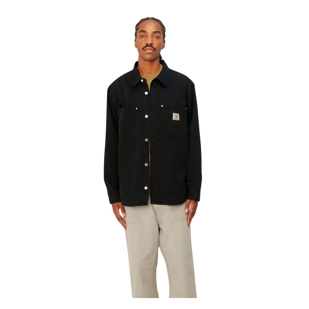 Overshirt Uomo Carhartt WIP Derby Shirt Jac Nero