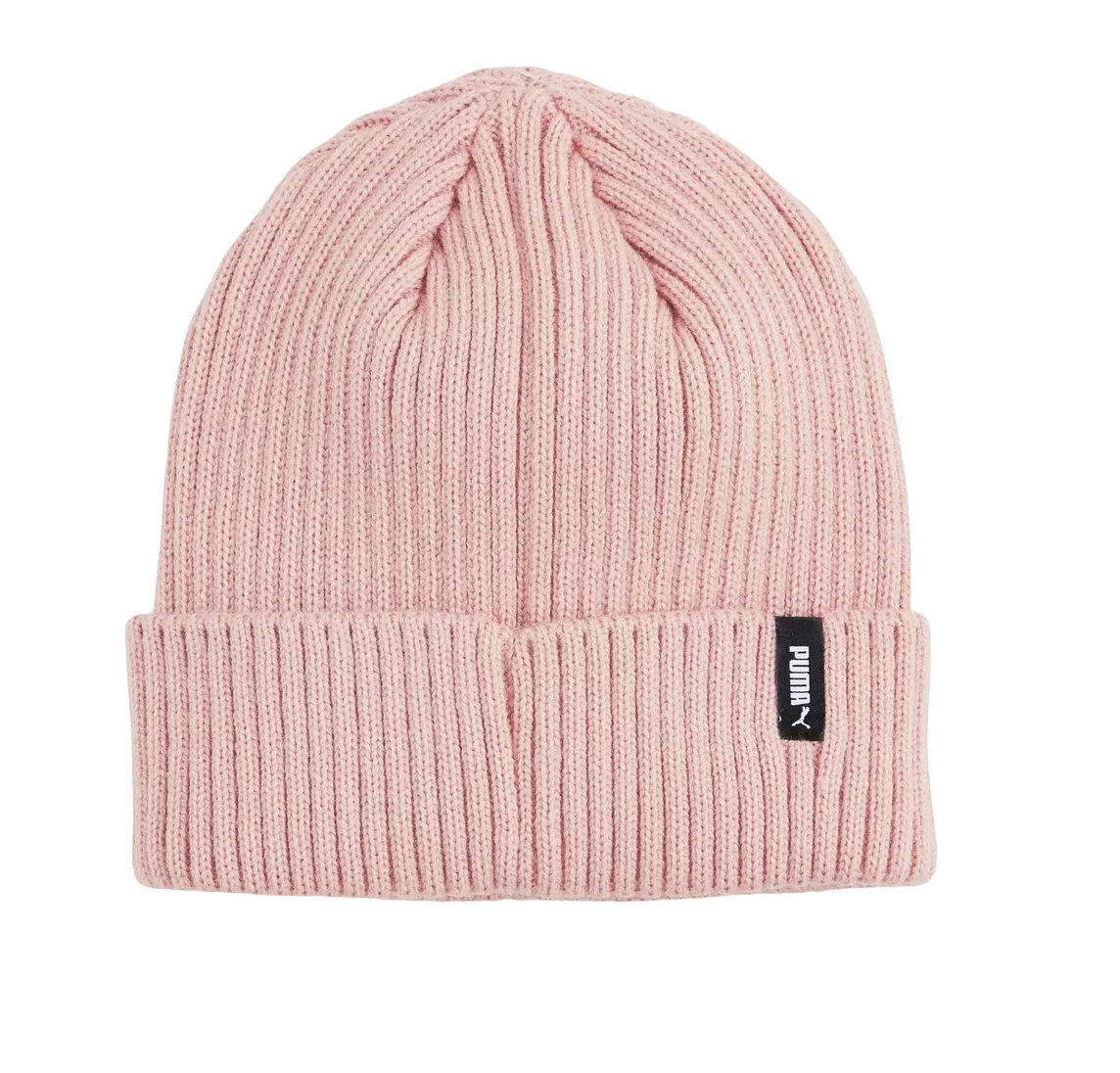 Puma ribbed beanie hat with petch logo 024826-04 pink. One size