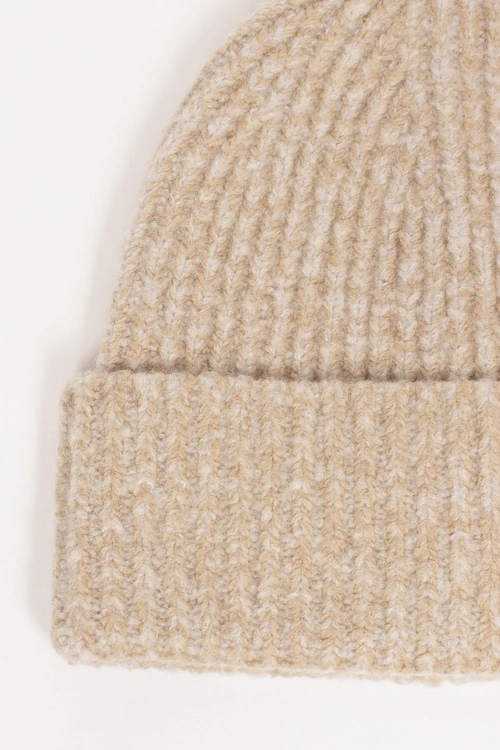 Ribbed Beanie Light Taupe