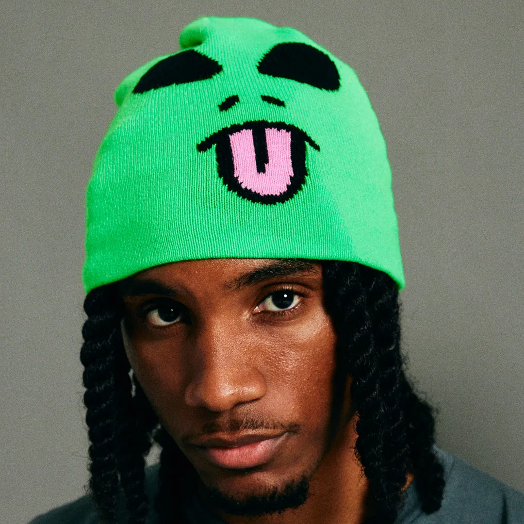 RIPNDIP ALIEN FACE BEANIE-GREEN