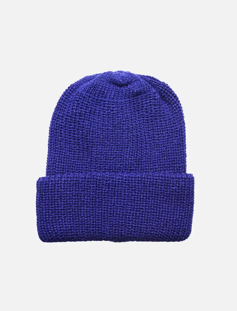 RoToTo Cozy Chunky Knit Beanie in Blue - Warm and Stylish Winter Accessory