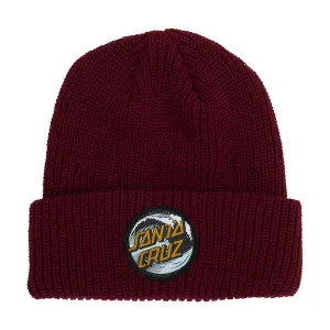 Santa Cruz Wave Dot Beanie - Maroon