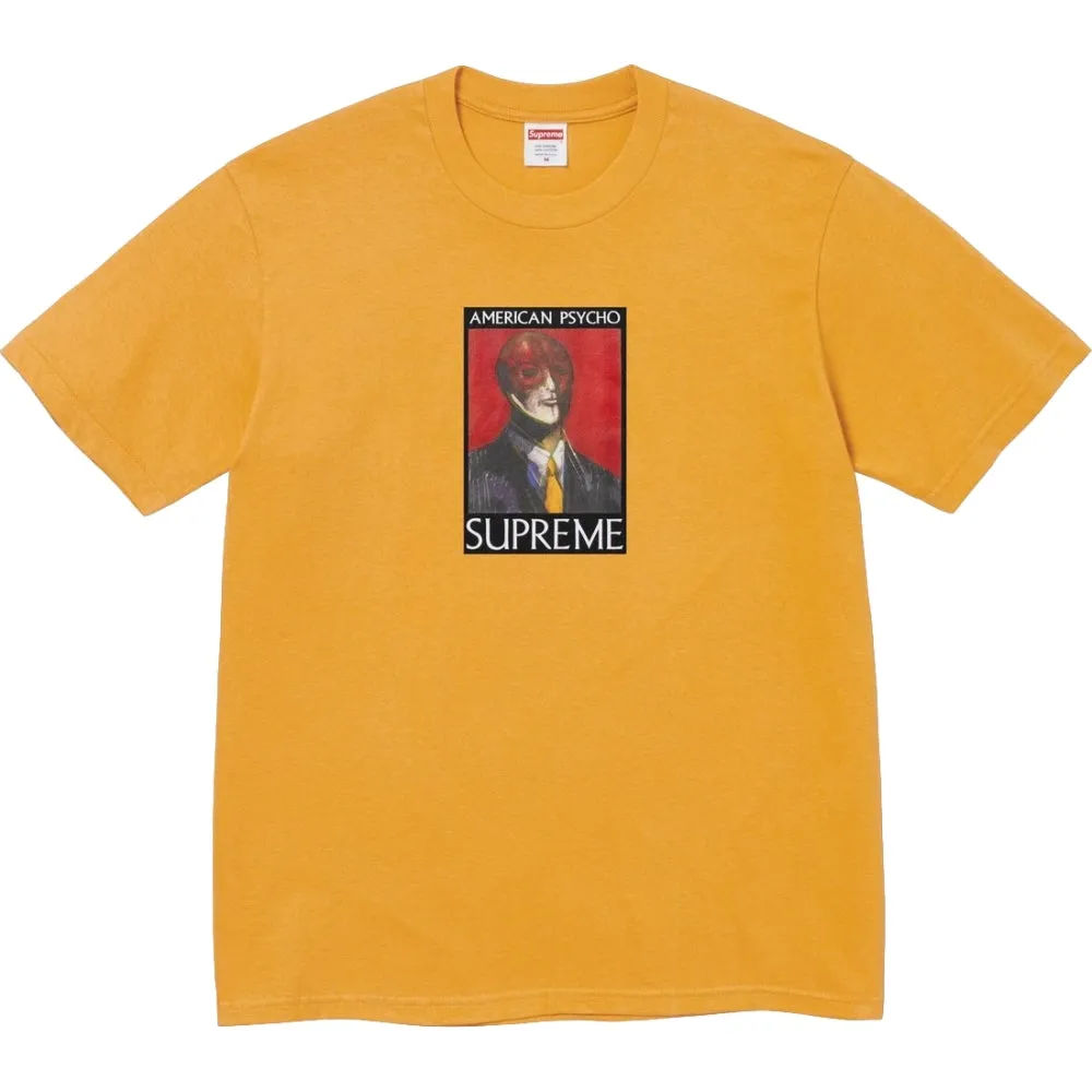 SUPREME AMERICAN PSYCHO TEE-MUSTARD