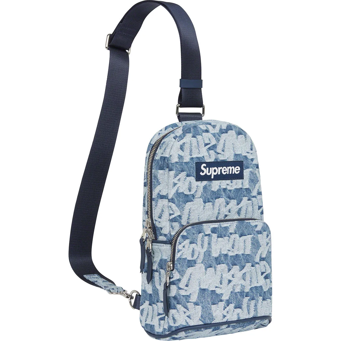 Supreme Fat Tip Jacquard Denim Sling Bag