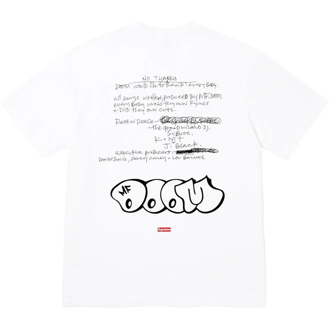 SUPREME MF DOOM TEE-WHITE