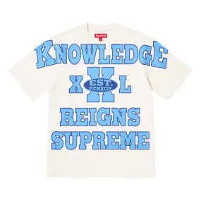 SUPREME OVERPRINT KNOWLEDGE S/S TOP-CREAM