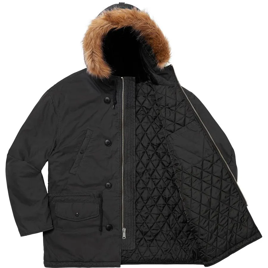 SUPREME SPELLOUT N-3B PARKA-BLACK