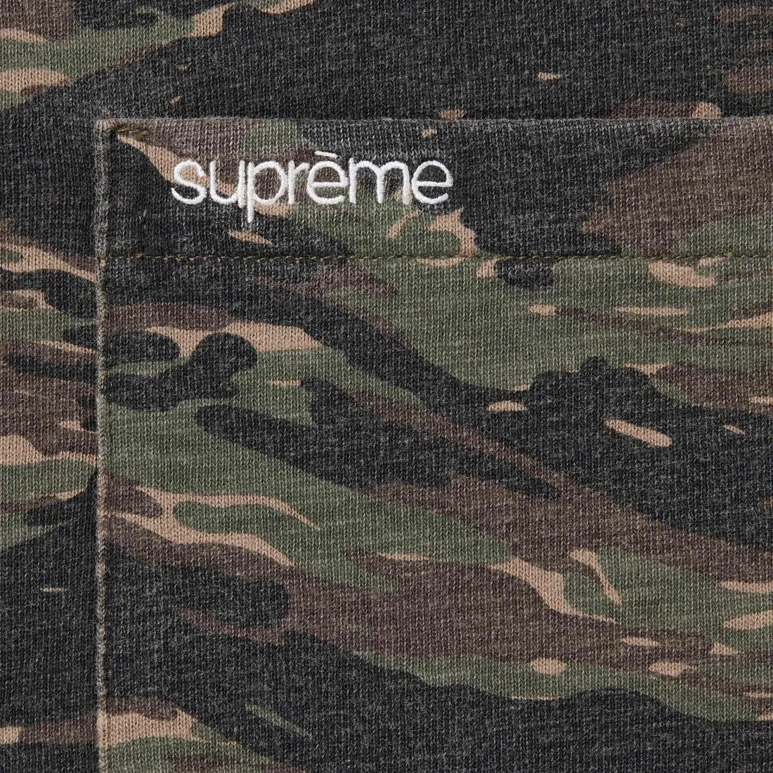 SUPREME S/S POCKET TEE-TIGER CAMO