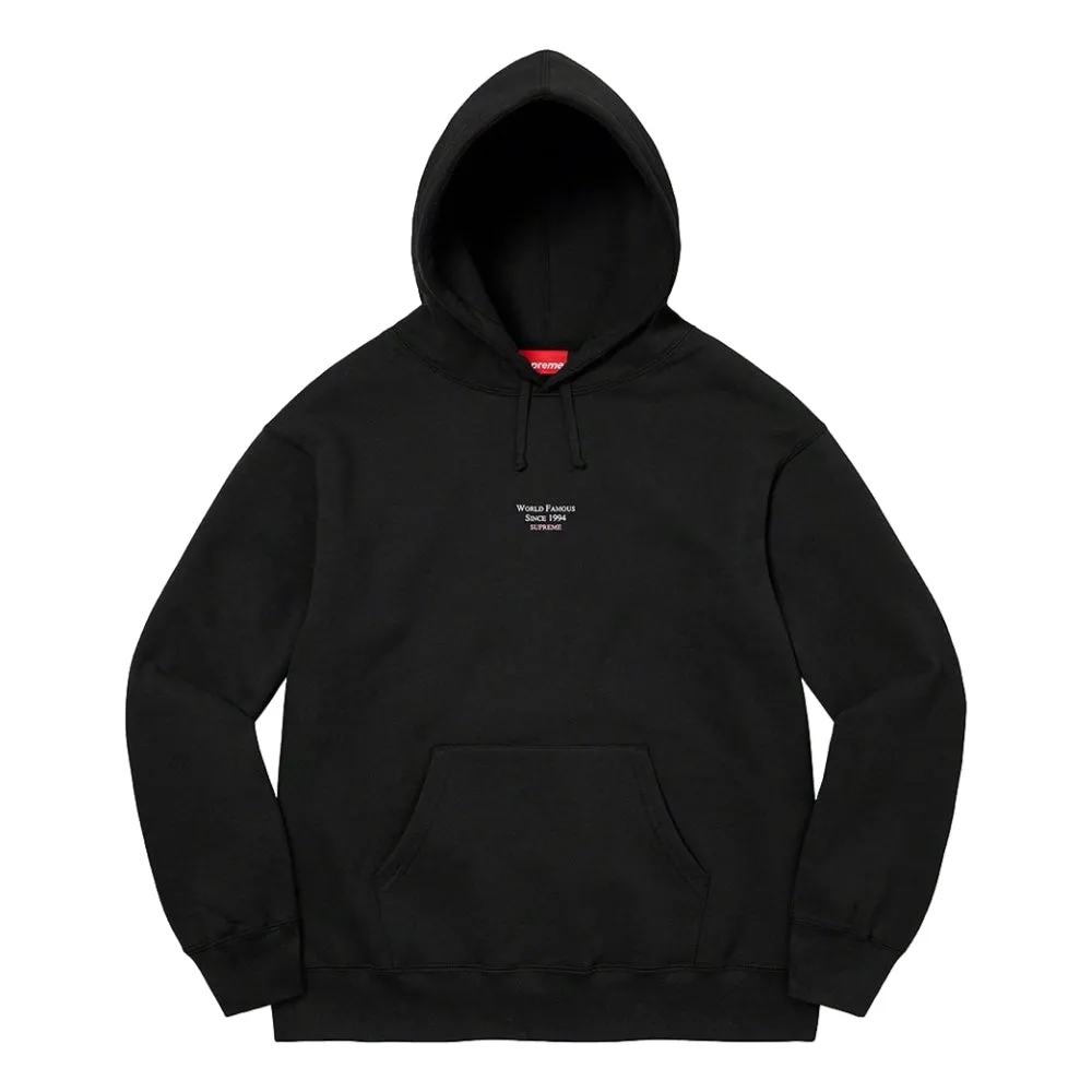 SUPREME WORLD FAMOUS MICRO HOODED SWEATSHIRT-BLACK