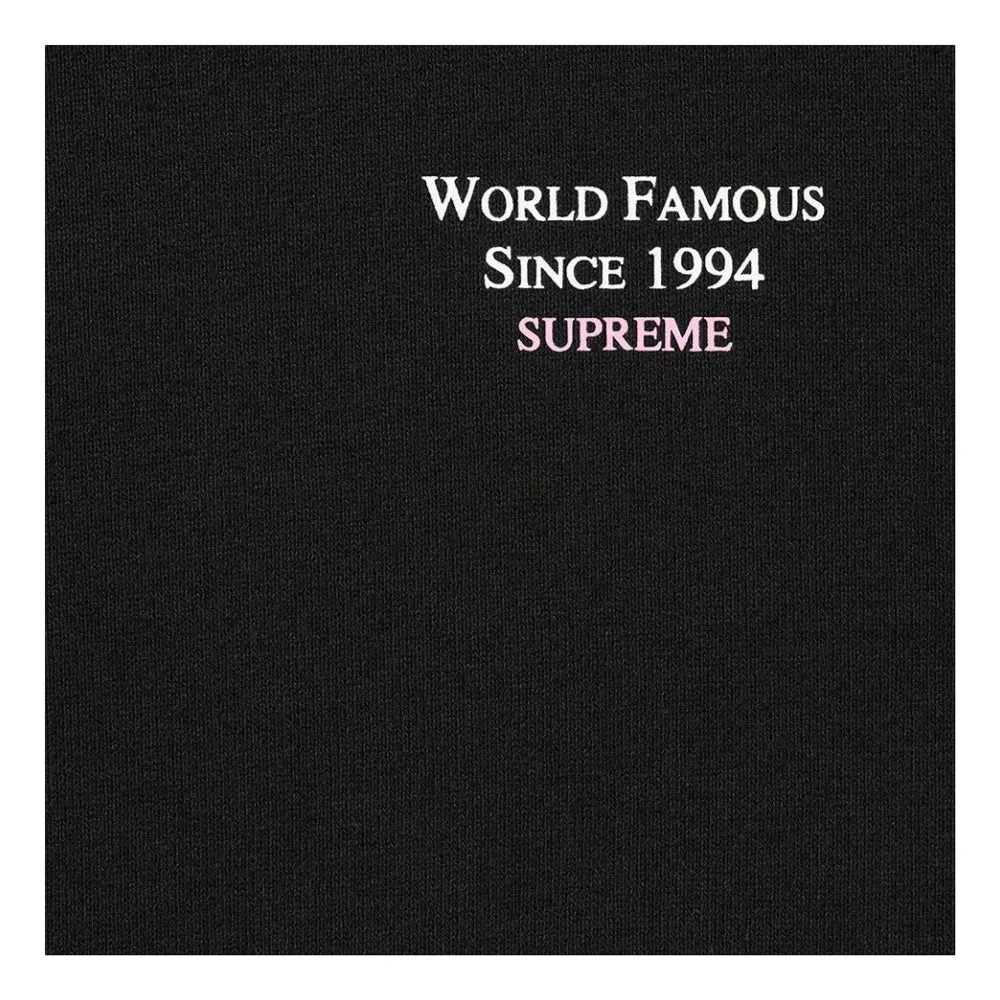 SUPREME WORLD FAMOUS MICRO HOODED SWEATSHIRT-BLACK