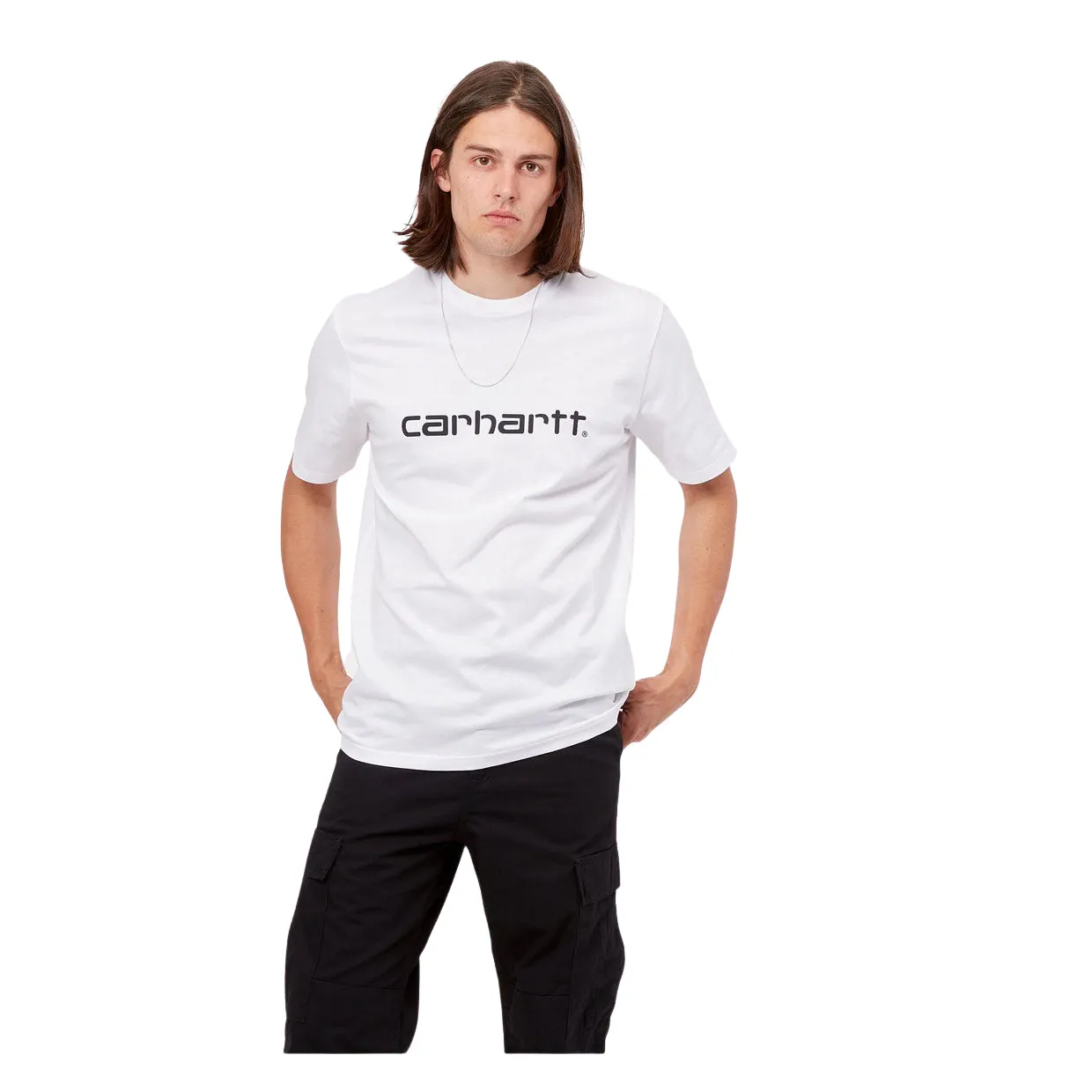 T-shirt Carhartt WIP  S/S Script Bianco