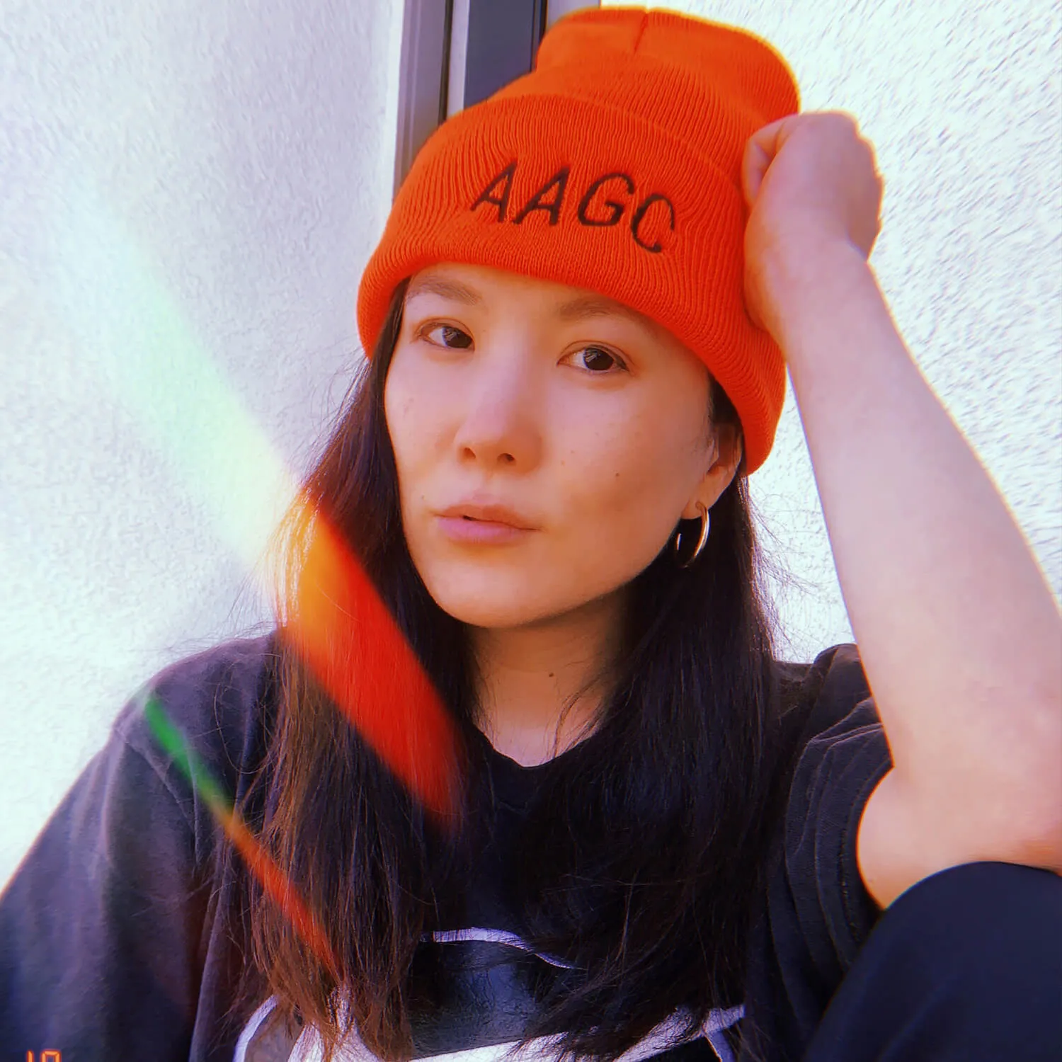 The Bubble Neon Beanie - Orange