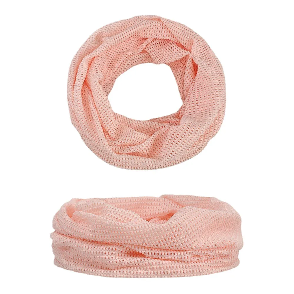 Thin Beanie Hat Solid Color Mesh Breathable HairBand Scarf Multifunctional