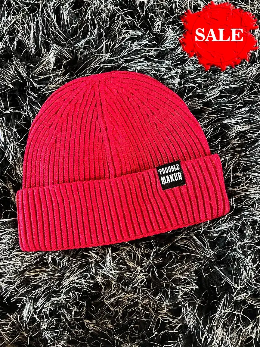 TROUBLE MAKER RED SKIPPER BEANIE