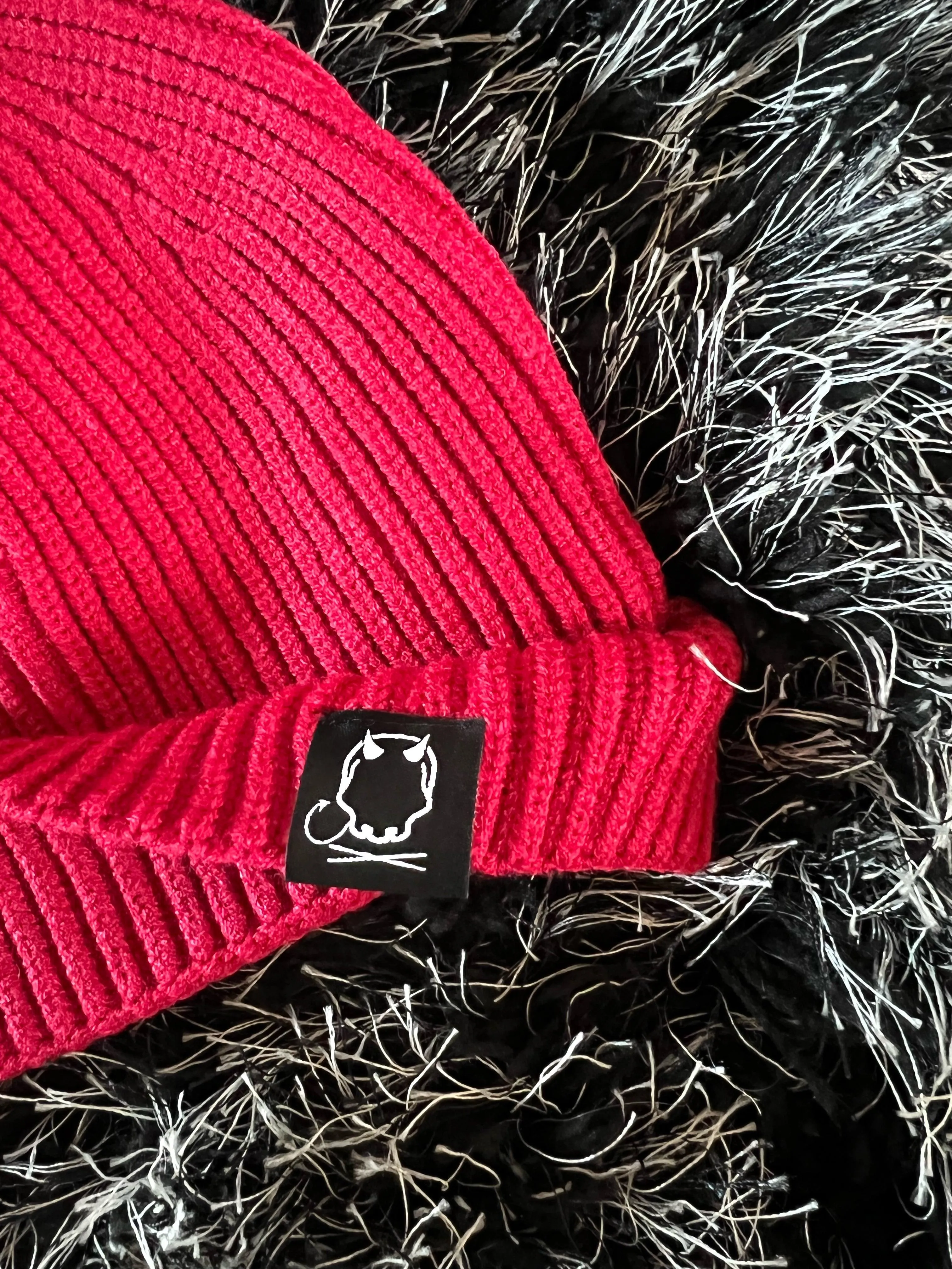 TROUBLE MAKER RED SKIPPER BEANIE