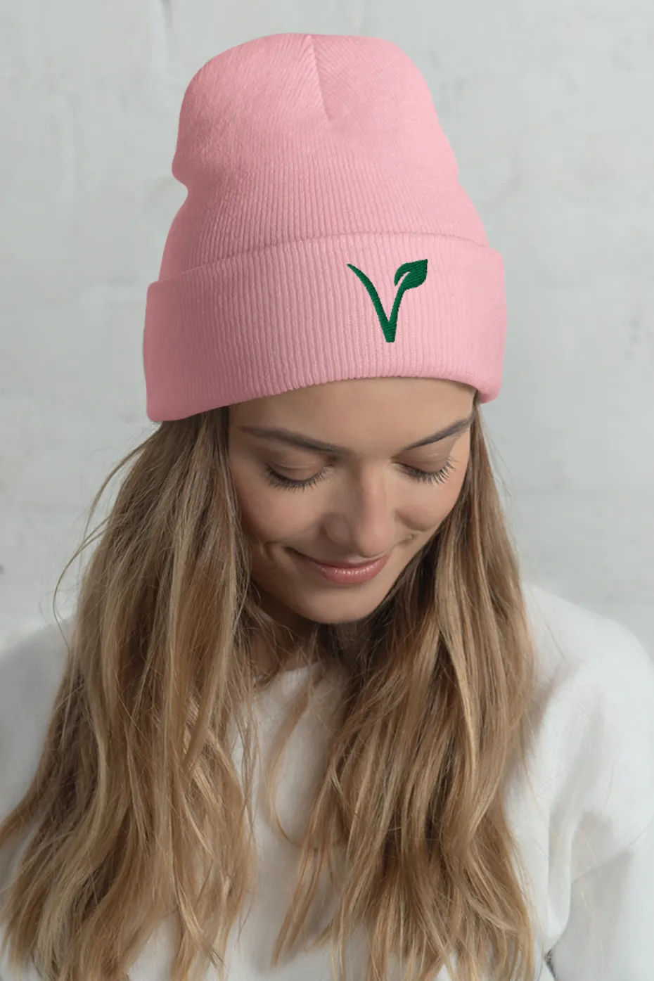 V Leaf Cuffed Beanie