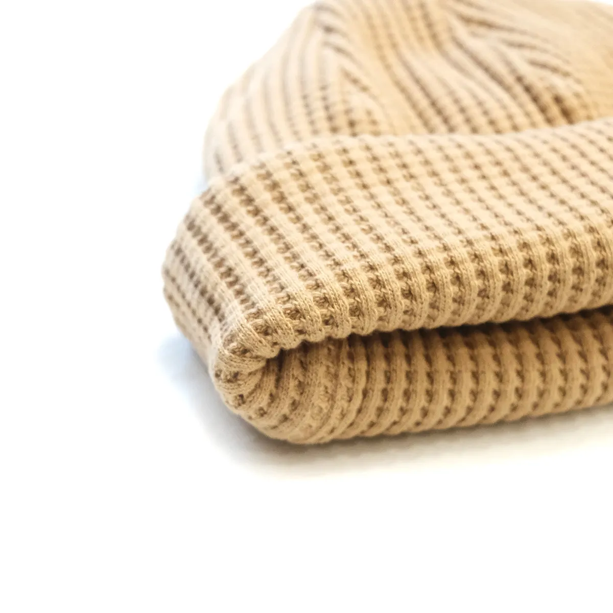 Waffle Knit Cap - Biscuit