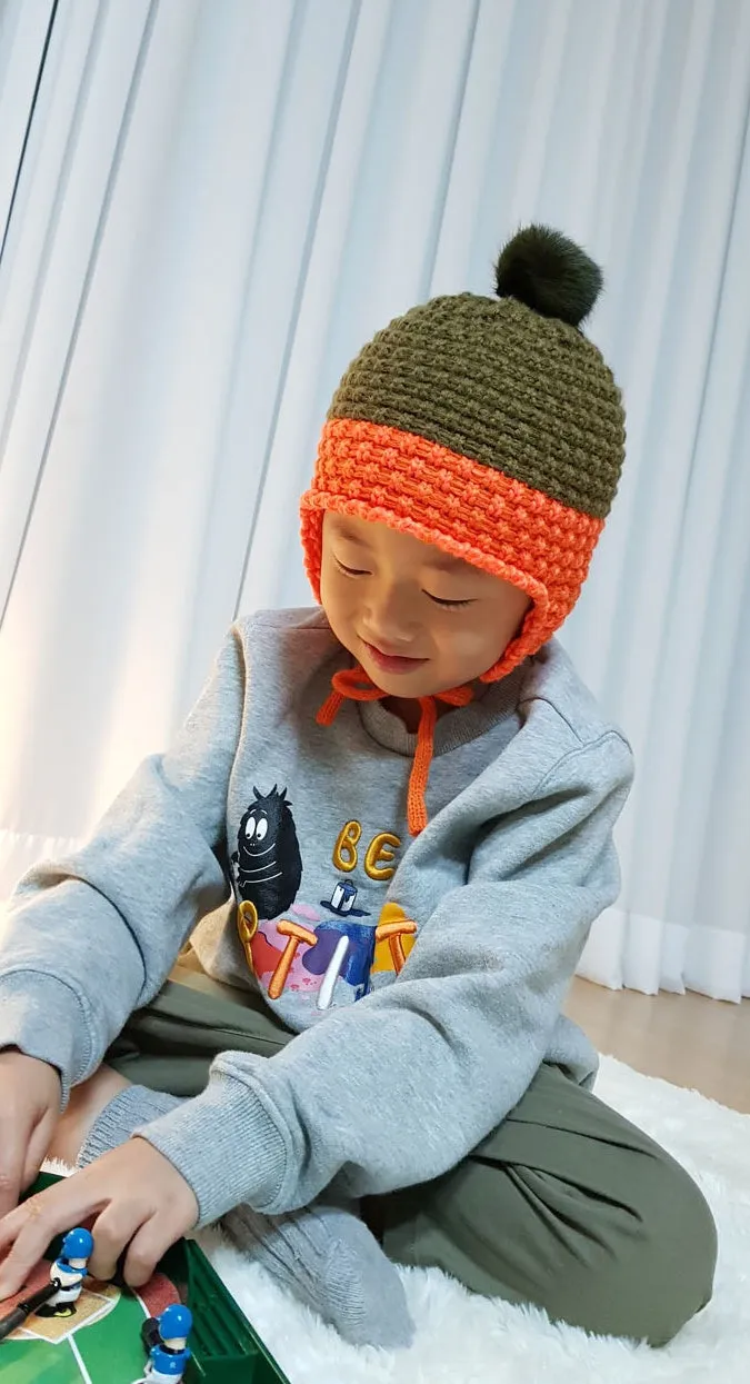 Winter Earflaps Sweater Hats Beanies Unisex Infant Toddler Cute Knitted Accessory Girls Boys Soft Warm