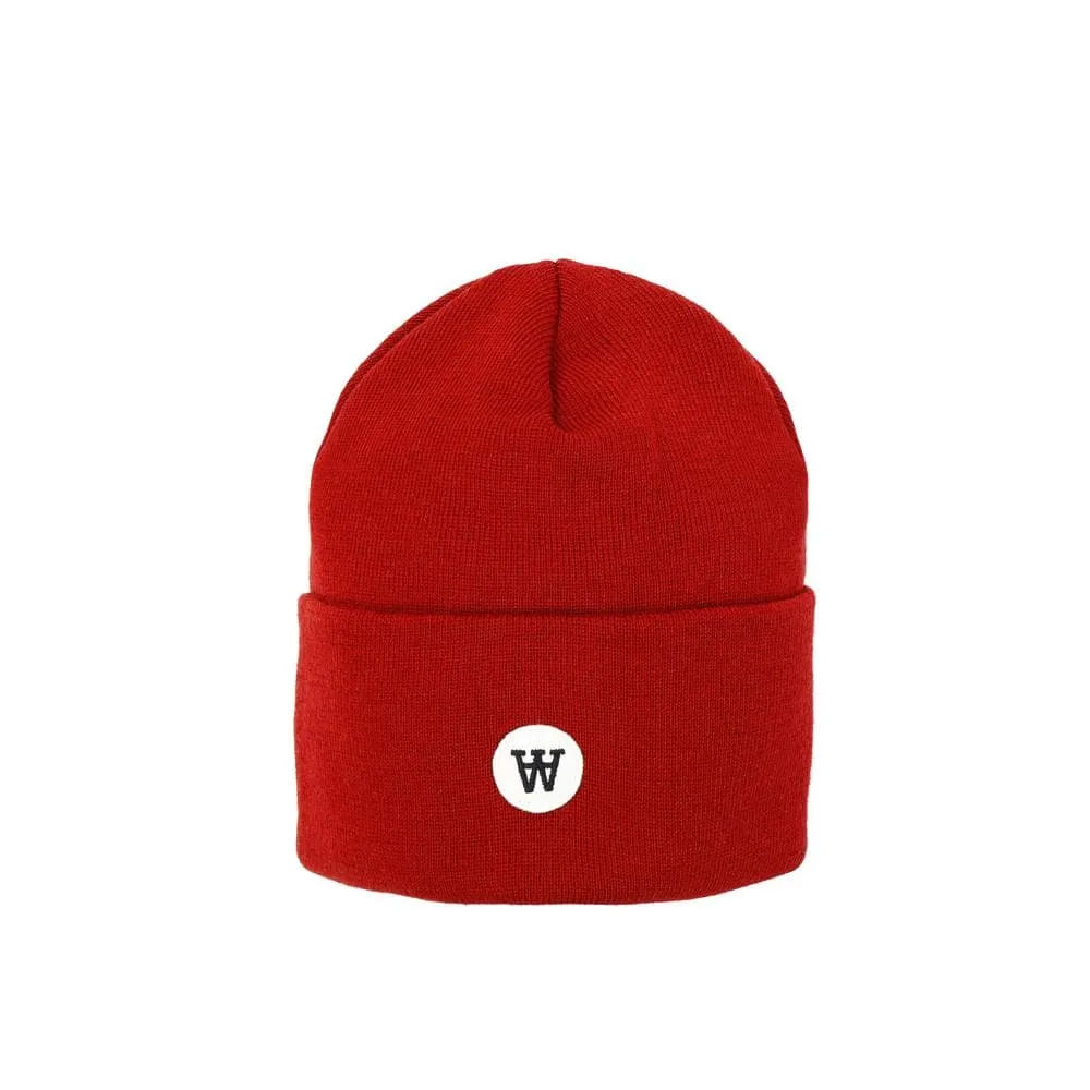 WOOD WOOD GERALD TALL BEANIE -BURGUNDY